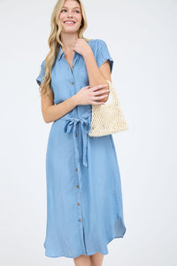 Carmen Chambray Shirt Dress