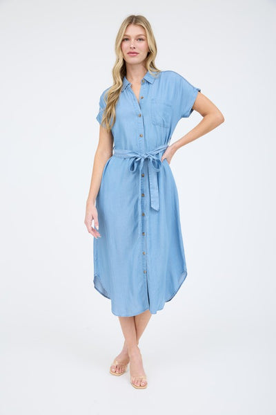 Carmen Chambray Shirt Dress