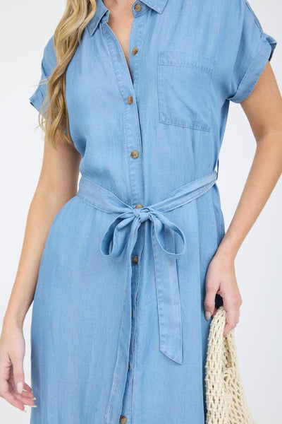 Carmen Chambray Shirt Dress