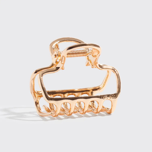 Medium Open Claw Clip - Gold