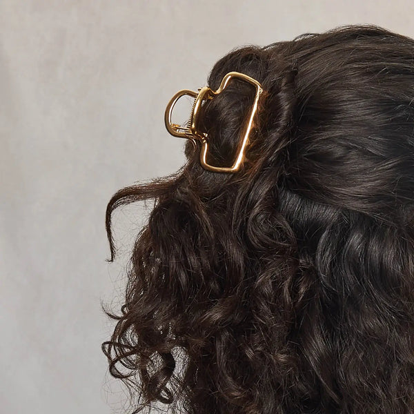Medium Open Claw Clip - Gold