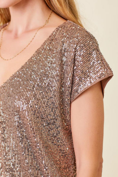 Copper Sequin Top