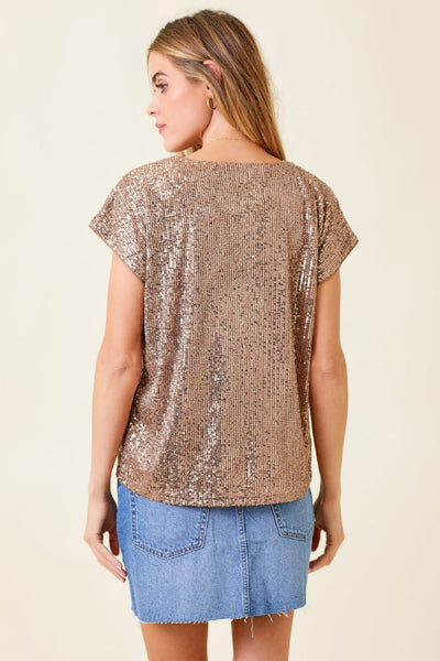 Copper Sequin Top