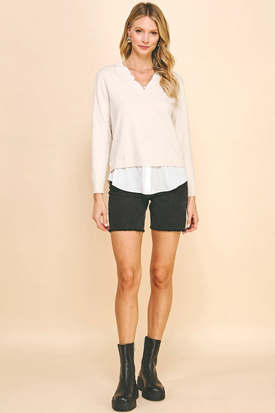 Layla Knit Combo Top
