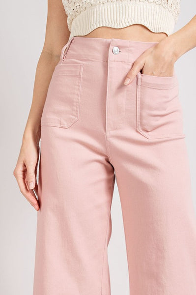 Wren Wide Leg Pants - Dusty Pink