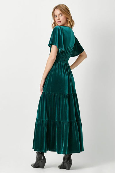 Emerald Velvet Dress