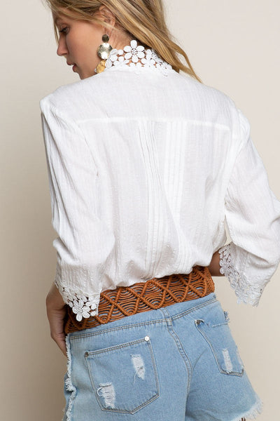 Ivory Eyelet Top