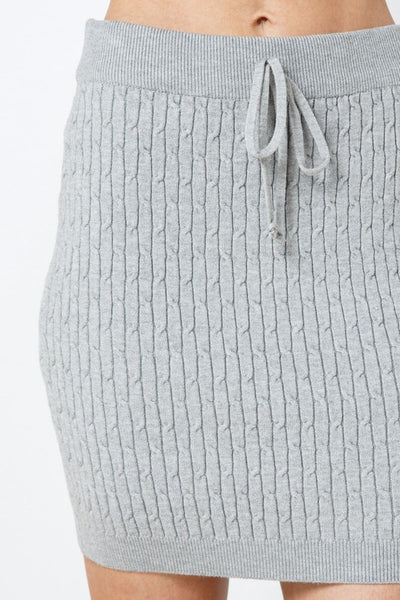 Grey Sweater Knit Skirt