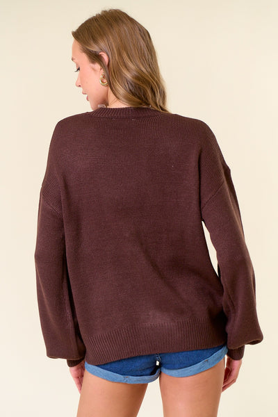 "Hello Fall" Embroidered Sweater