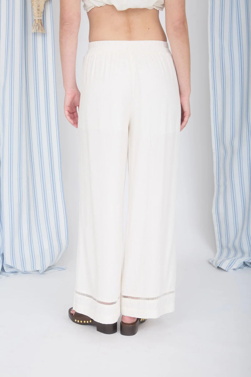 Ladder Trim Linen Pants – Details Boutique