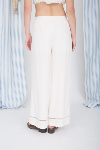 Ladder Trim Linen Pants