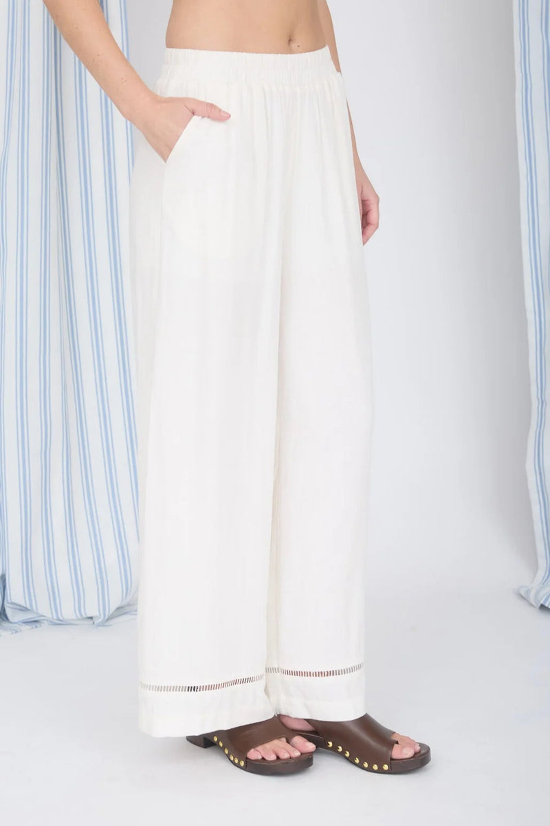 Ladder Trim Linen Pants – Details Boutique