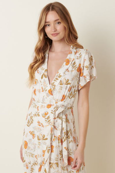 Shyla Floral Print Wrap Dress