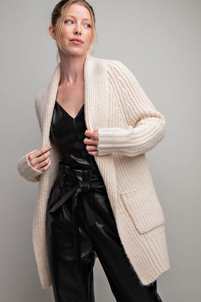 Ivory Long Sweater Cardigan