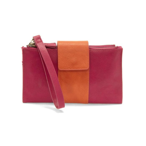 Camryn Colorblock Wallet/Crossbody - Fuchsia