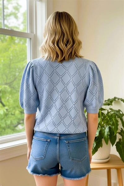 Lemon Embroidered Top