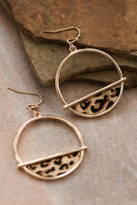 Leopard Print drop Earrings