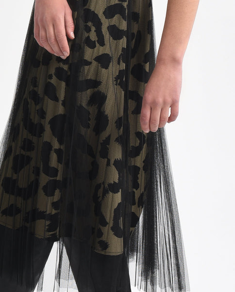 Leopard + Tulle Skirt