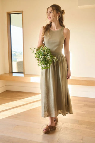 Kaitlyn Tank Dress - Light Olive