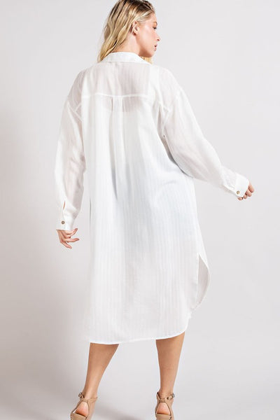 Long Button Front Cover-Up