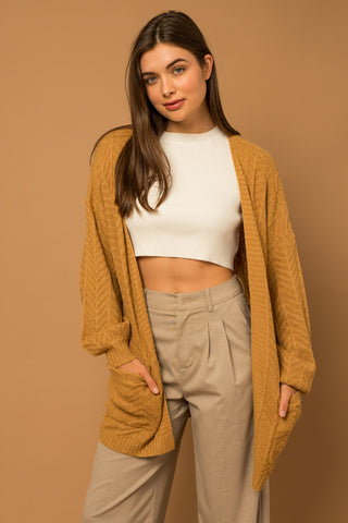 Mustard Knit Cardigan