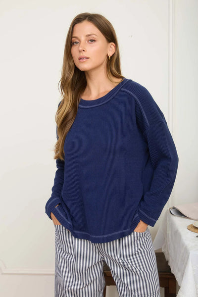 Mariner Ribbed Knit Pullover