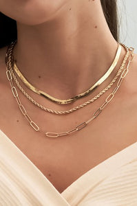 18K Gold Plated Necklace - Set of 3