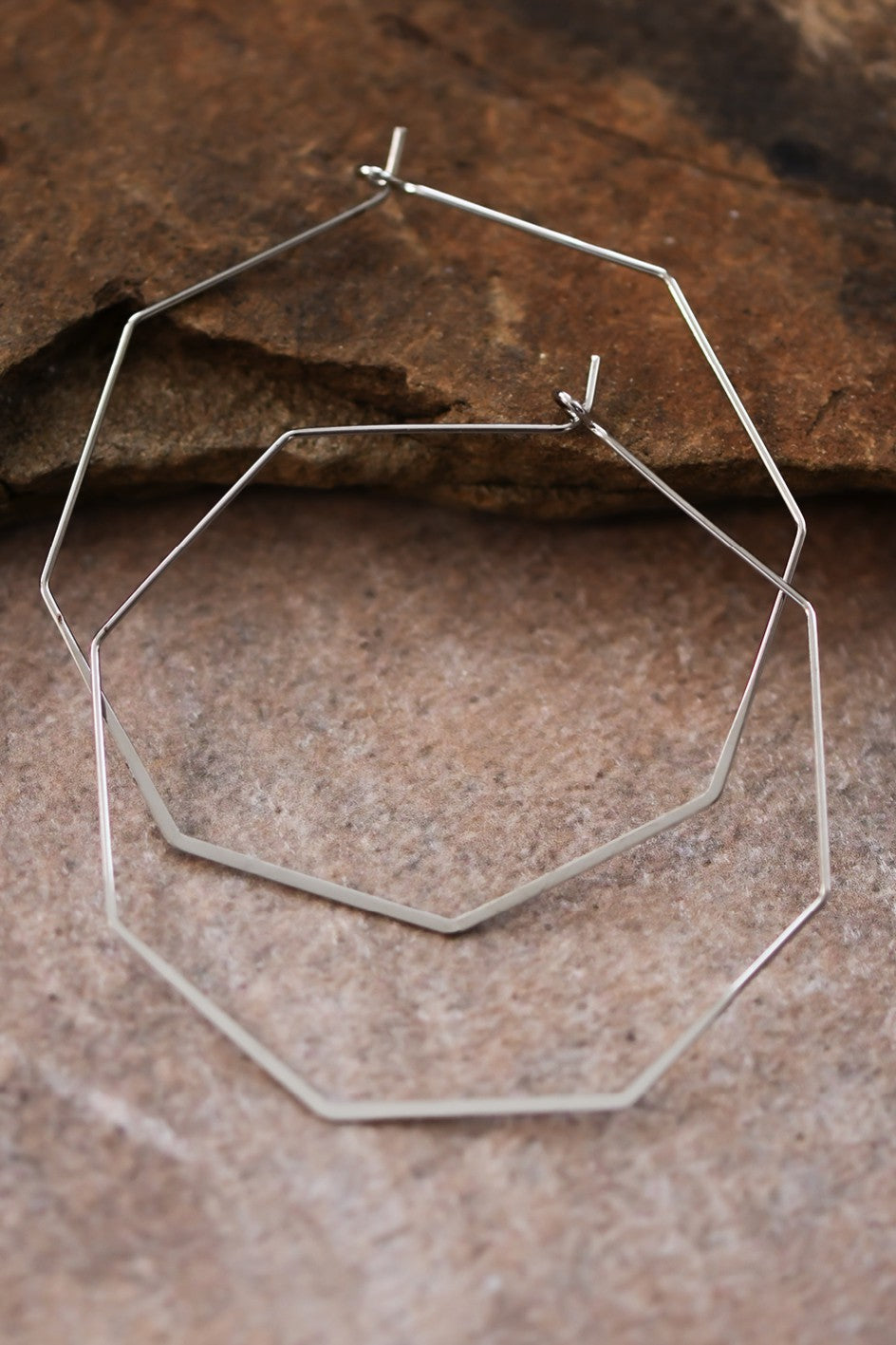 Octagon Hoop Earrings