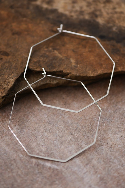 Octagon Hoop Earrings