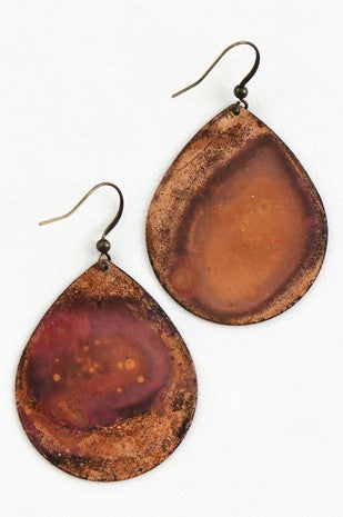 Copper Patina Earrings