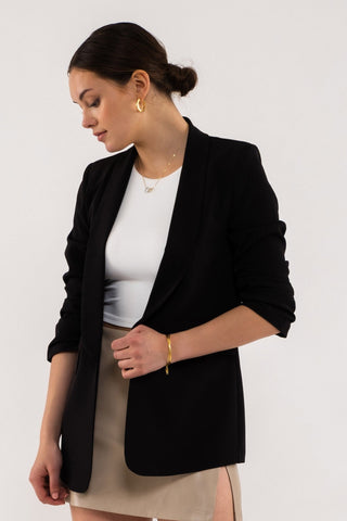 3/4 Sleeve Black Blazer