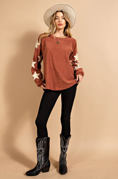 Star Sleeve Pullover