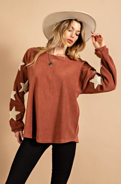 Star Sleeve Pullover