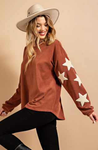 Star Sleeve Pullover