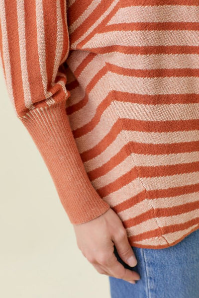 Jacquard Striped Pullover
