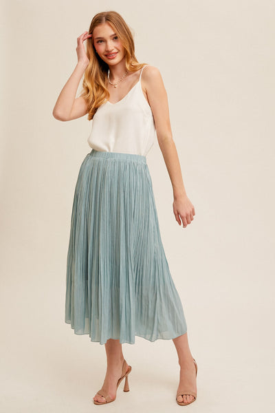 Sea Blue Midi Skirt