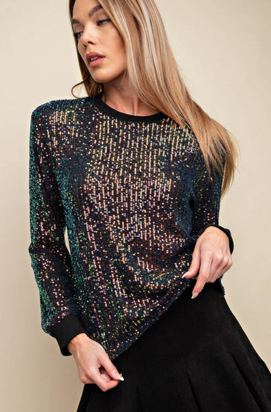 Quinn Sequin Top - Multicolor
