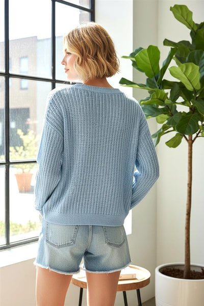 Pointelle Knit Sweater