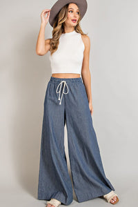 Wide Leg Pinstripe Pants
