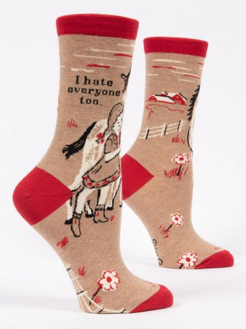 I Hate Everyone, Too - Women's Crew Socks