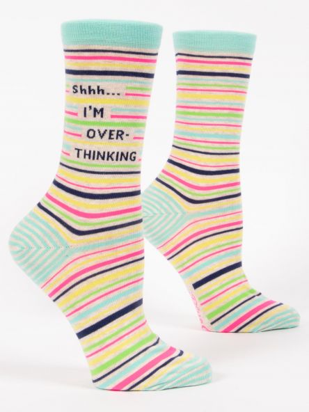 Shh! I'm Over-Thinking - Women's Crew Socks