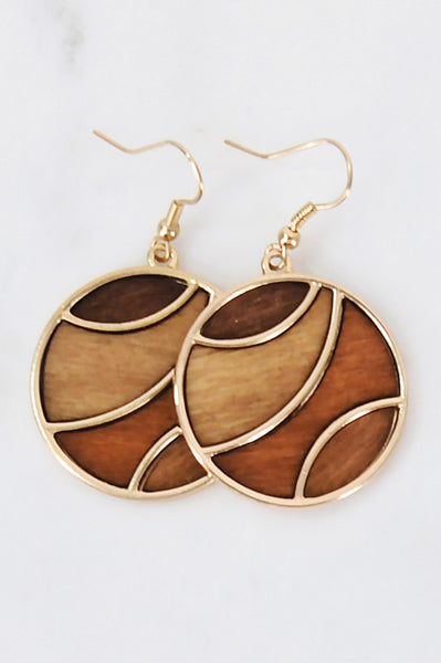 Multicolor Boho Wood Earrings