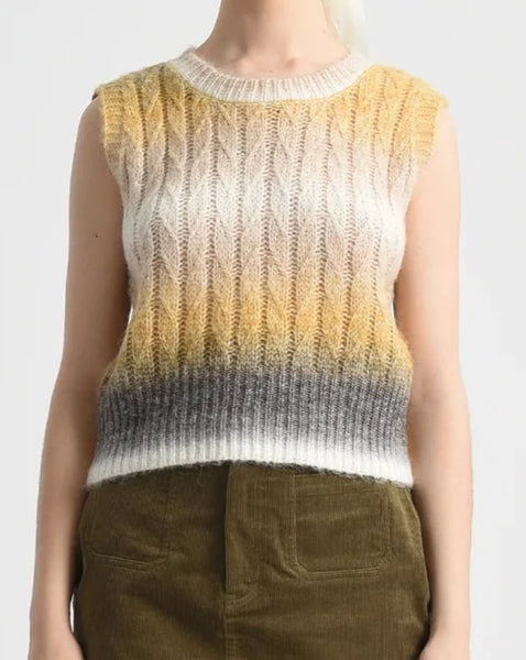 Yellow + Gray Sweater Vest