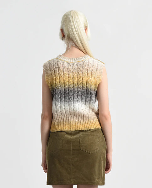 Yellow + Gray Sweater Vest