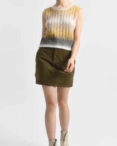 Yellow + Gray Sweater Vest