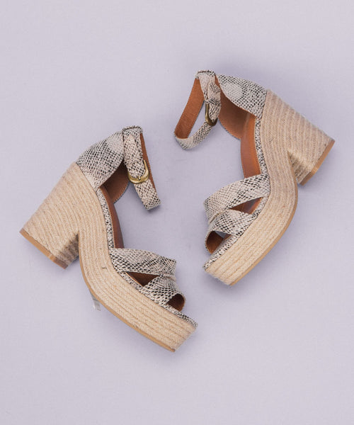 Snake Print Espadrille Sandals