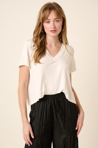 Carly Bamboo Crop Top - Ivory