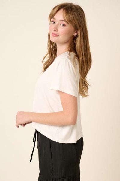 Carly Bamboo Crop Top - Ivory