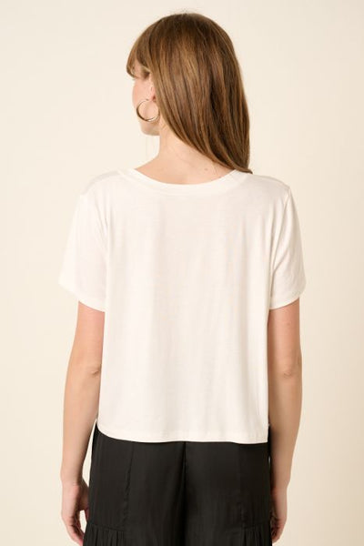 Carly Bamboo Crop Top - Ivory