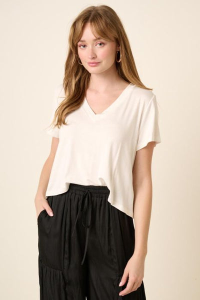 Carly Bamboo Crop Top - Ivory
